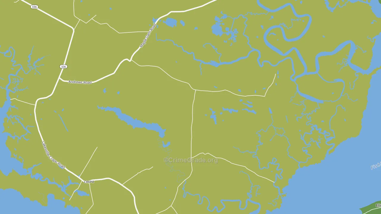 Wesley, MD Map of Vehicle Theft Rates
