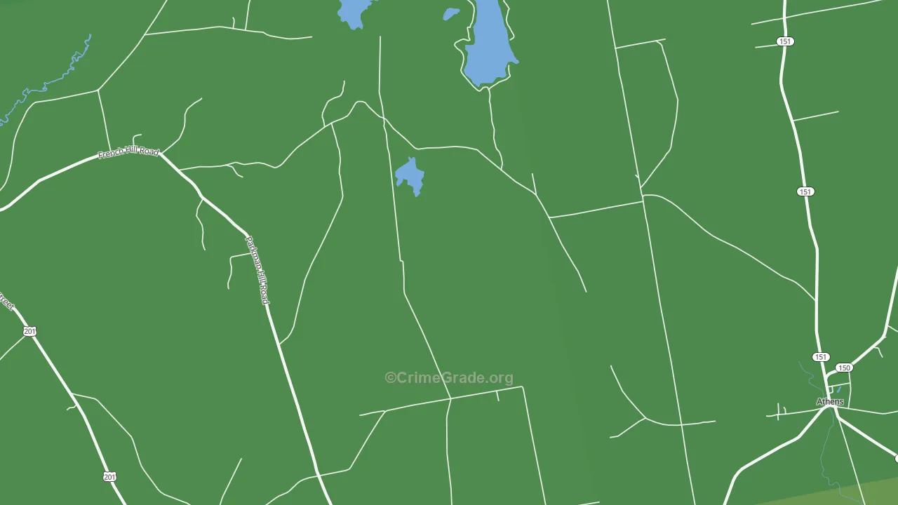 West Athens, ME Map of Vehicle Theft Rates