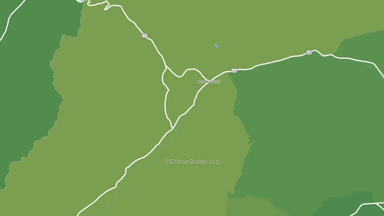 West Augusta, VA Map of Vehicle Theft Rates