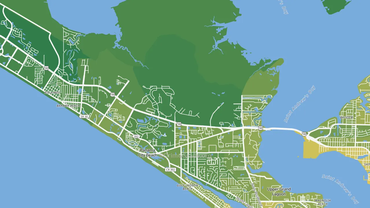 West Bay, FL Map of Vehicle Theft Rates