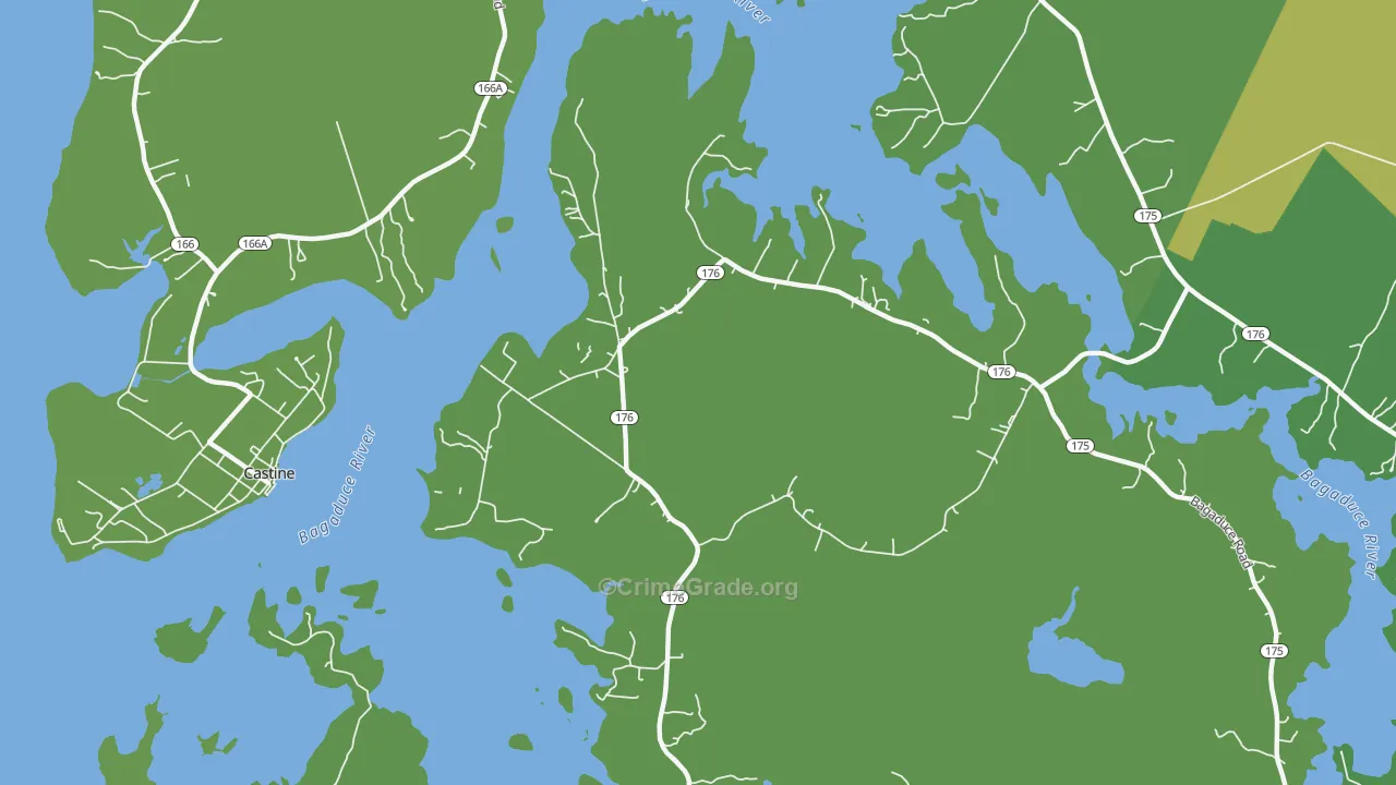 West Brooksville, ME Map of Vehicle Theft Rates
