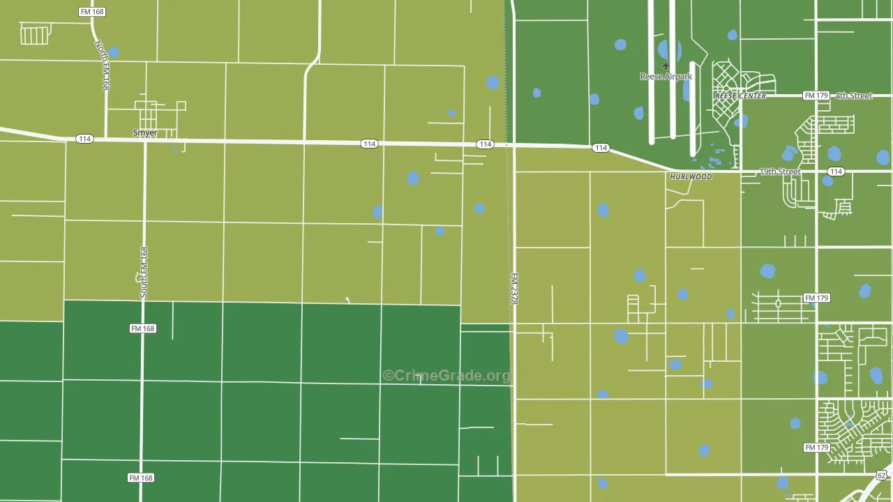 West Carlisle, TX Map of Vehicle Theft Rates