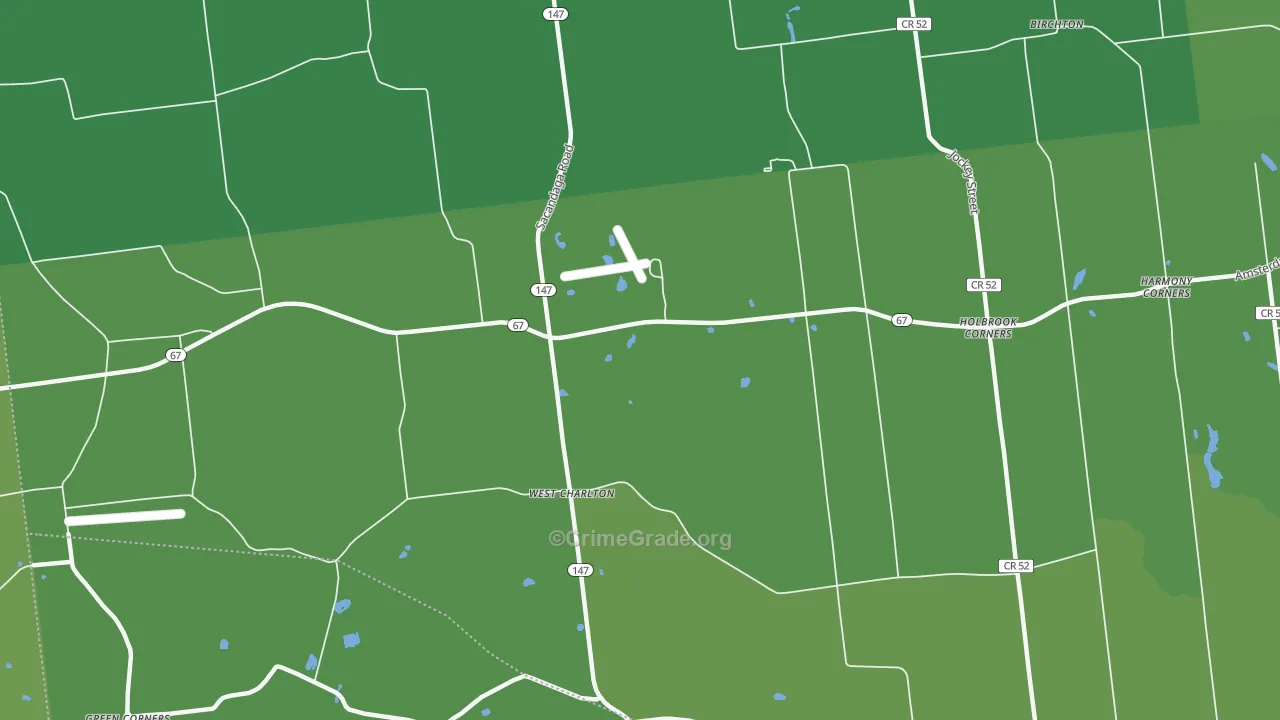 West Charlton, NY Map of Vehicle Theft Rates