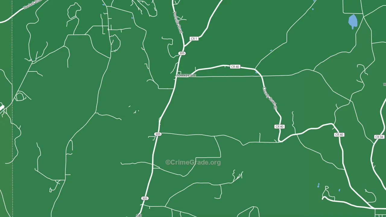 West Clarksville, NY Map of Vehicle Theft Rates