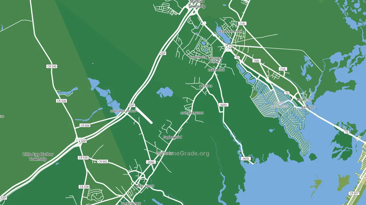 West Creek, NJ Map of Vehicle Theft Rates