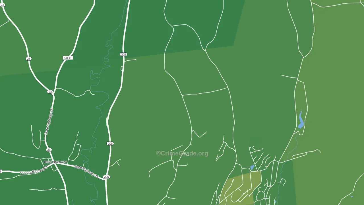 West End, NY Map of Vehicle Theft Rates