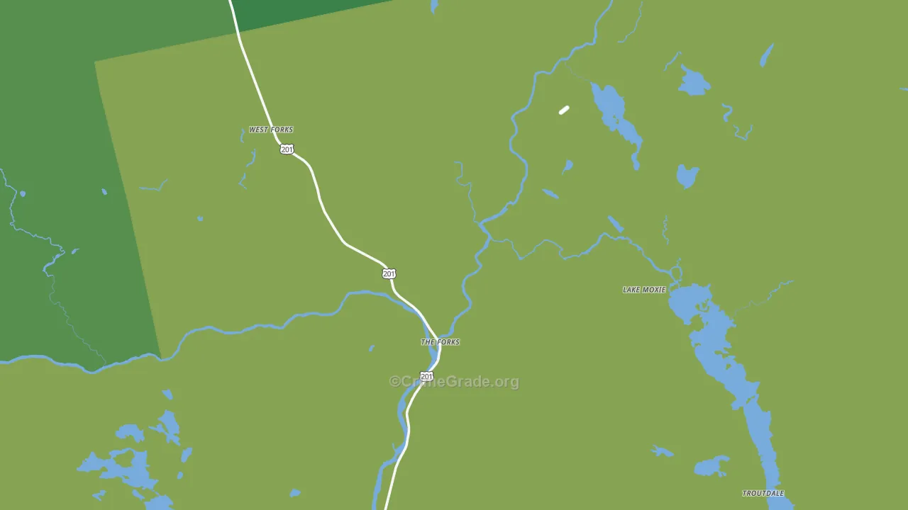 West Forks, ME Map of Vehicle Theft Rates
