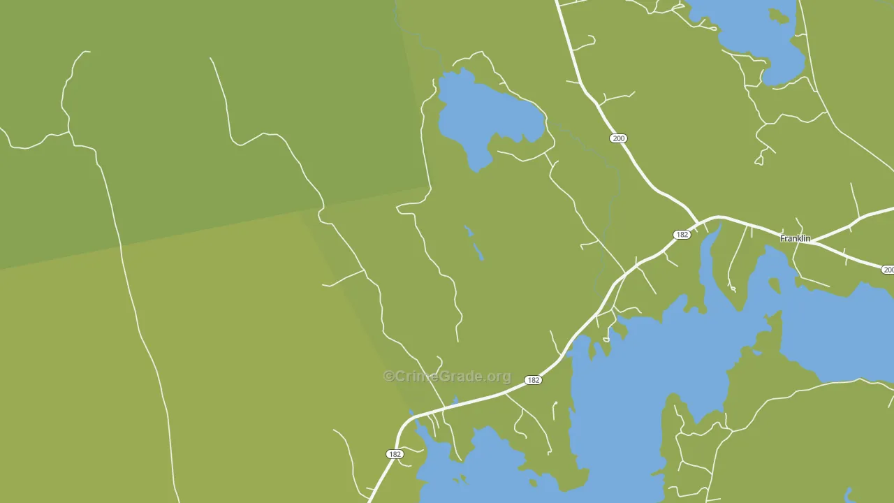 West Franklin, ME Map of Vehicle Theft Rates
