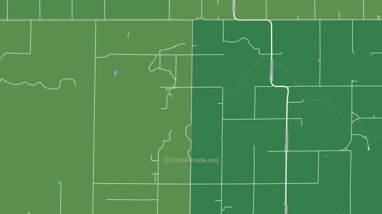 West Hamilton, KS Map of Vehicle Theft Rates