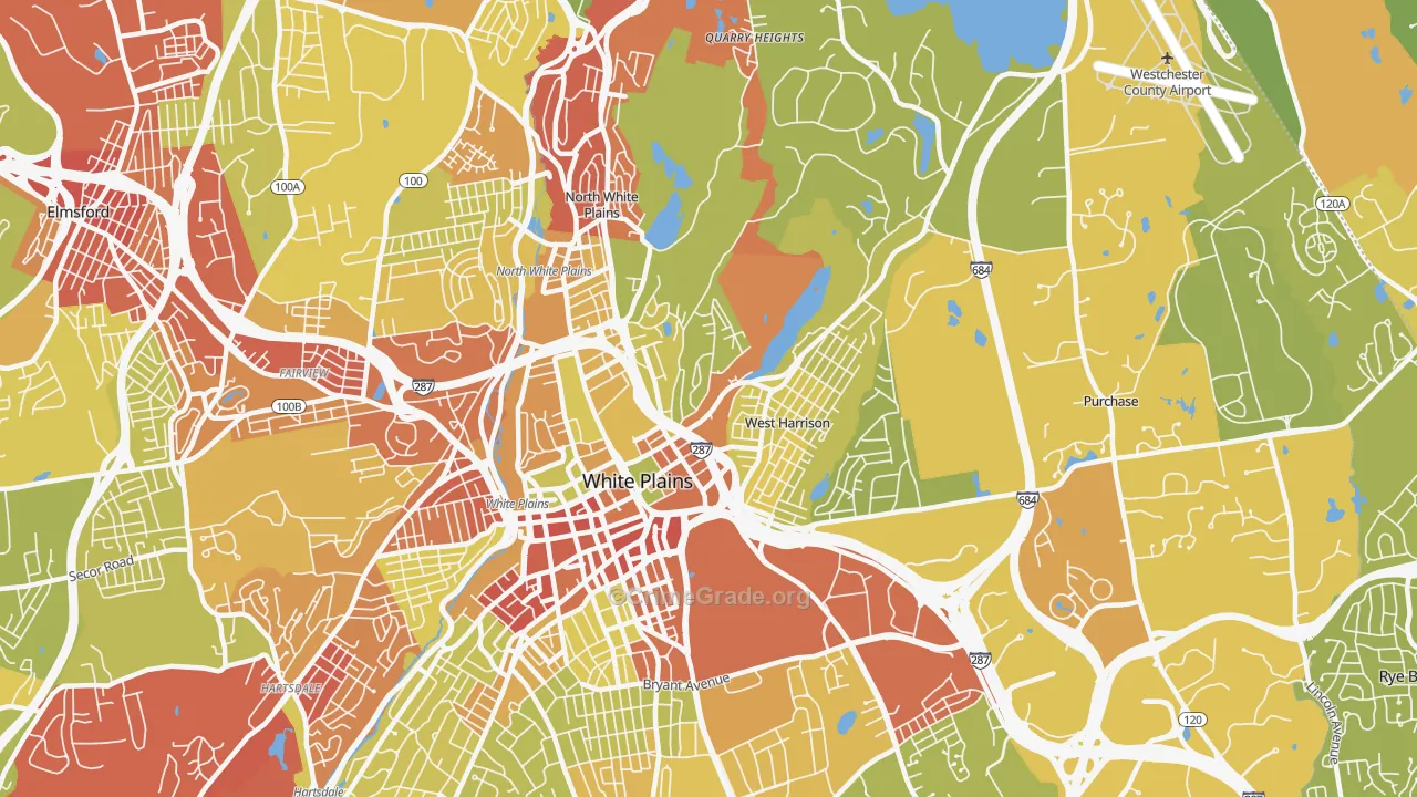 West Harrison, NY Map of Vehicle Theft Rates