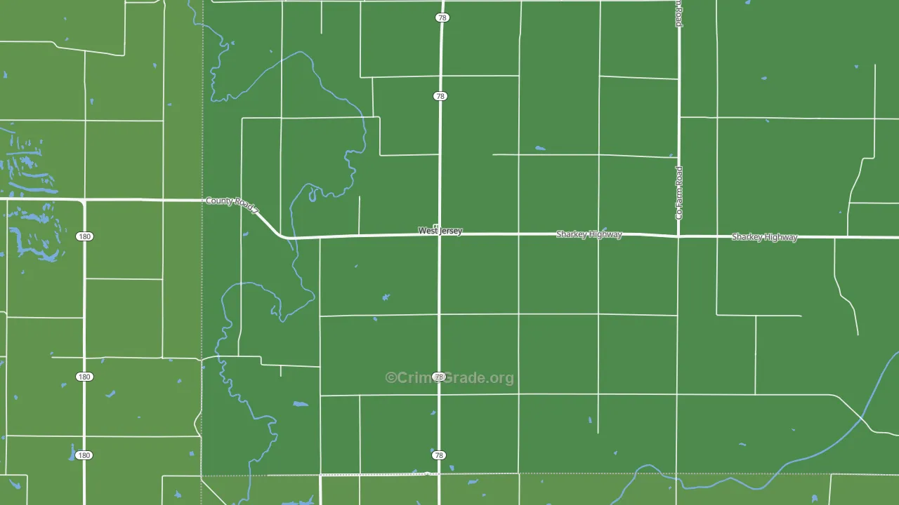 West Jersey, IL Map of Vehicle Theft Rates
