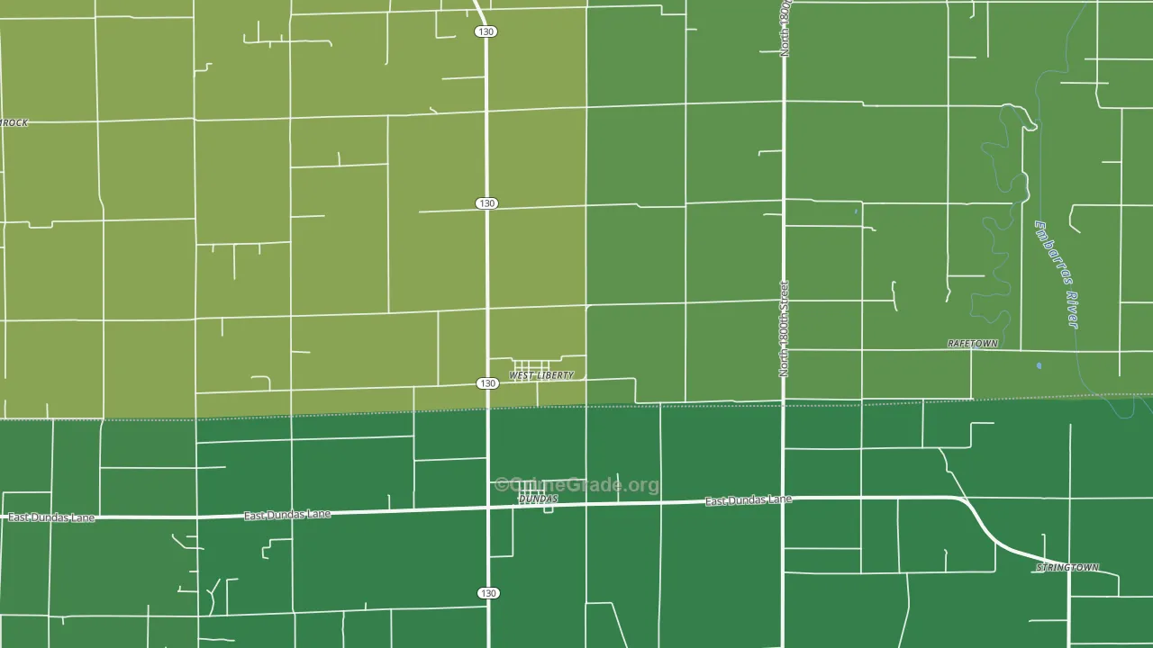 West Liberty, IL Map of Vehicle Theft Rates