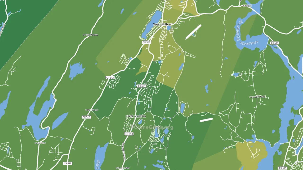 West Milford, NJ Map of Vehicle Theft Rates