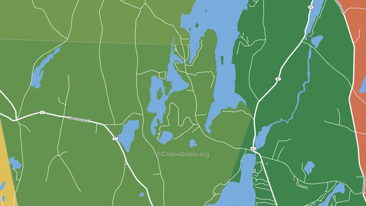 West Mount Vernon, ME Map of Vehicle Theft Rates