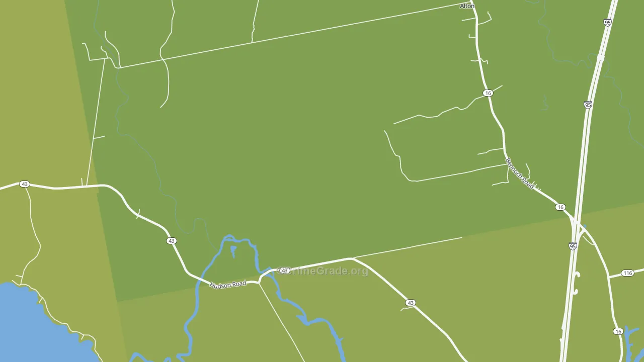 West Old Town, ME Map of Vehicle Theft Rates