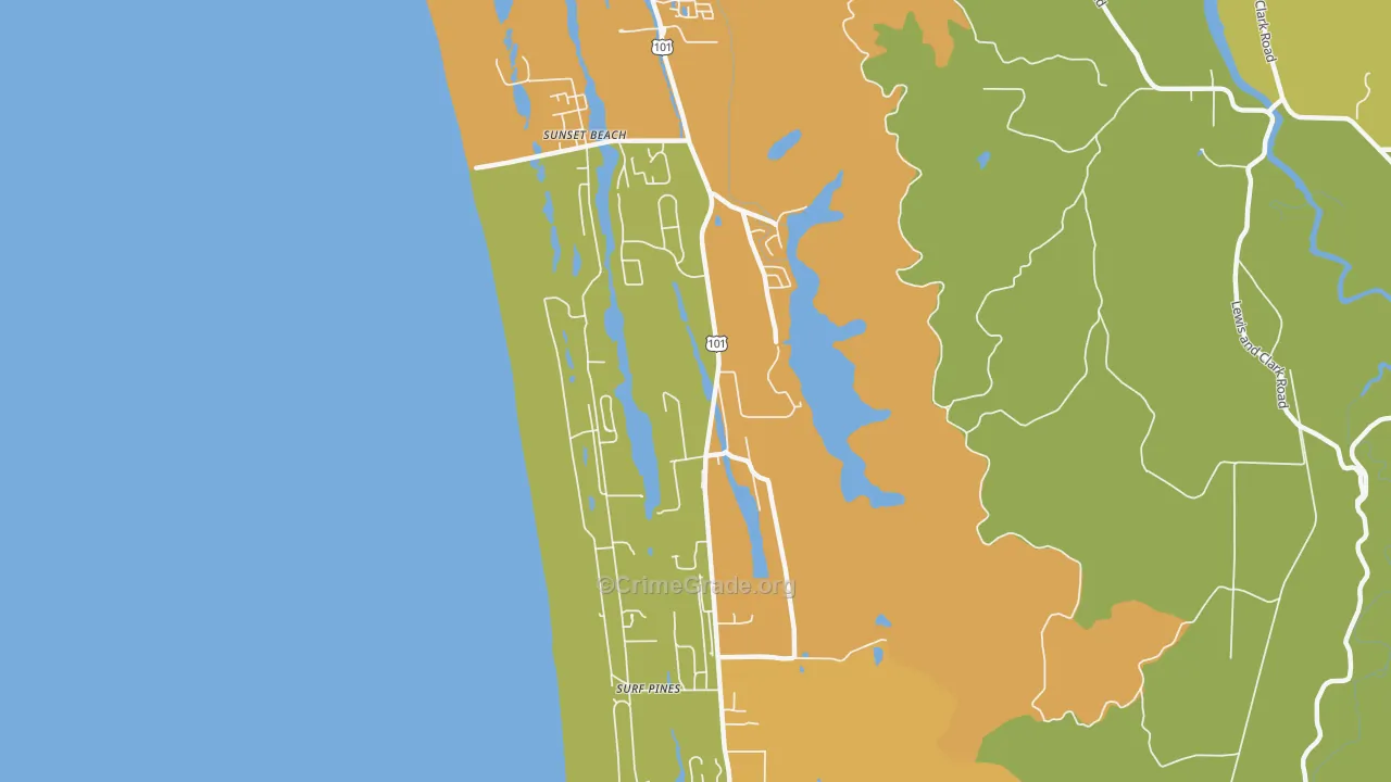 West, OR Map of Vehicle Theft Rates