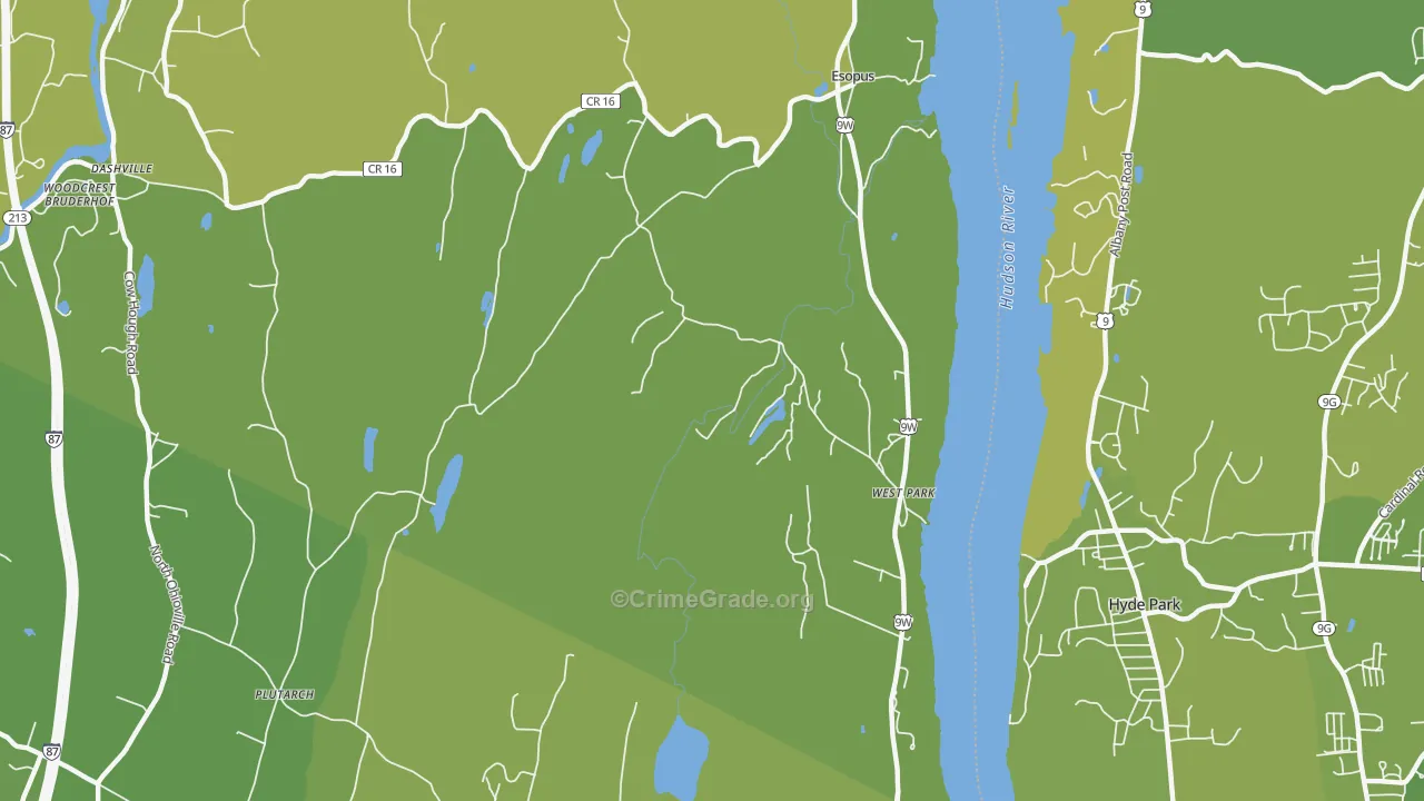 West Park, NY Map of Vehicle Theft Rates