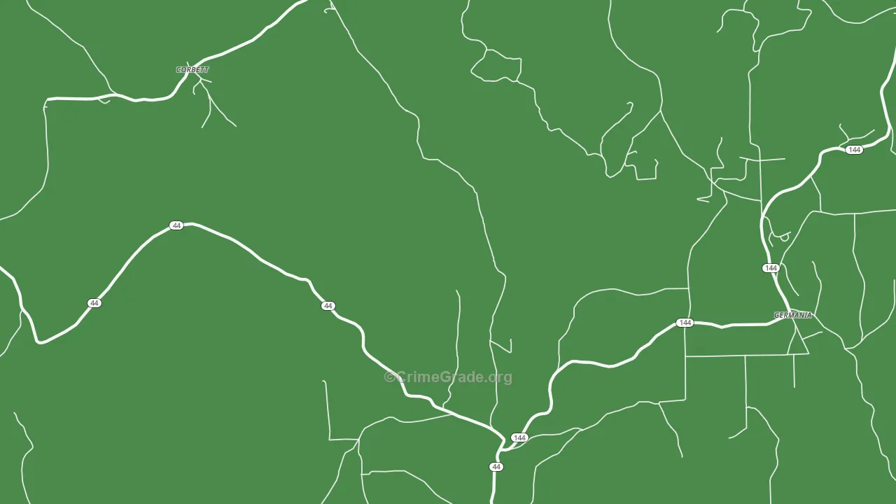 West Pike, PA Map of Vehicle Theft Rates