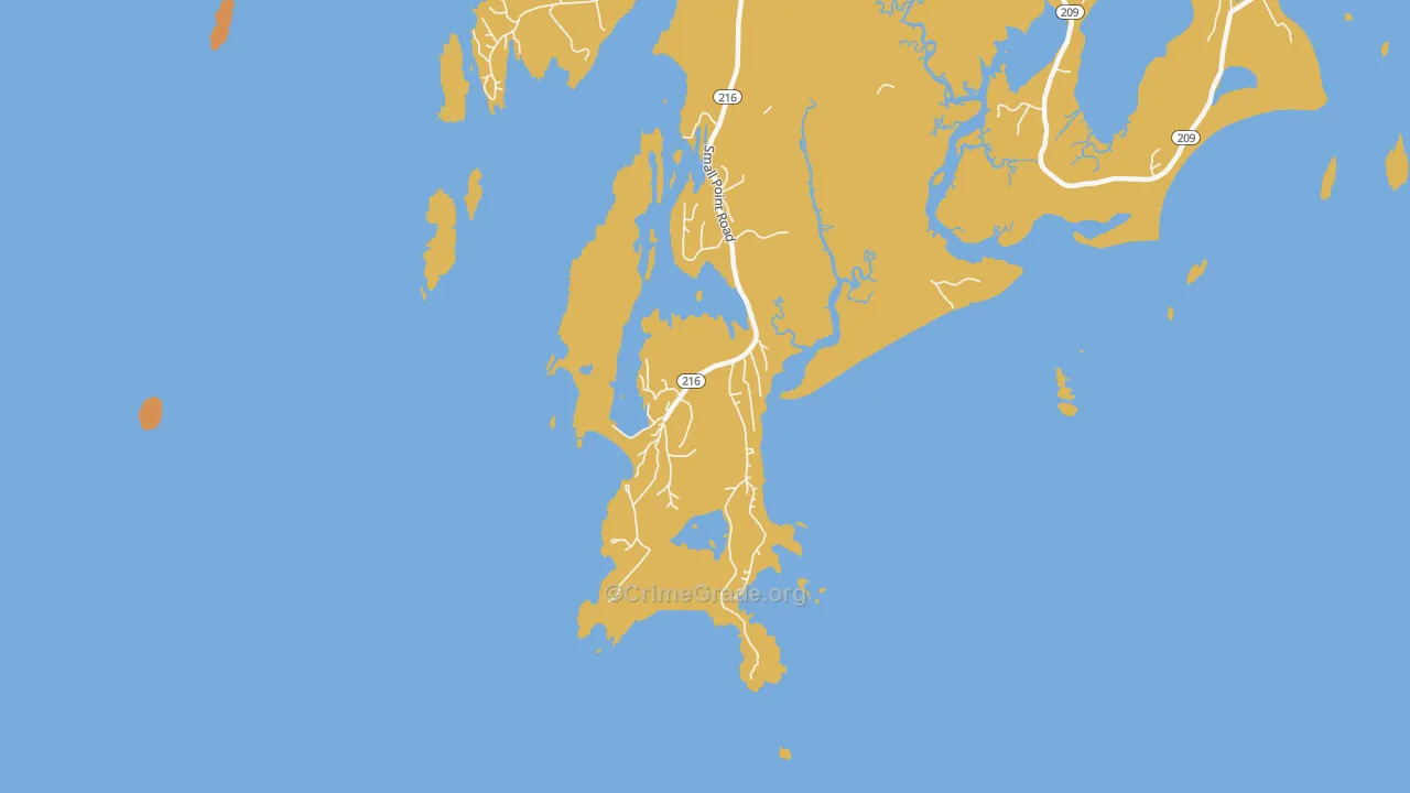 West Point, ME Map of Vehicle Theft Rates