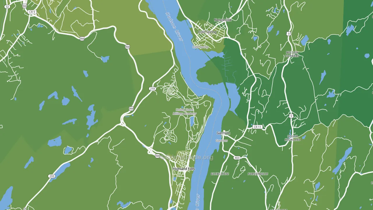West Point, NY Map of Vehicle Theft Rates