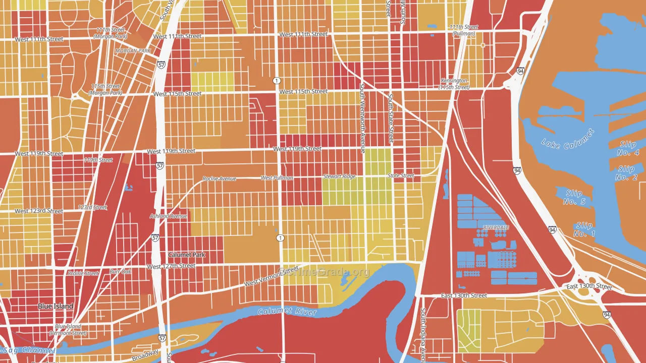 West Pullman, Chicago, IL Map of Vehicle Theft Rates