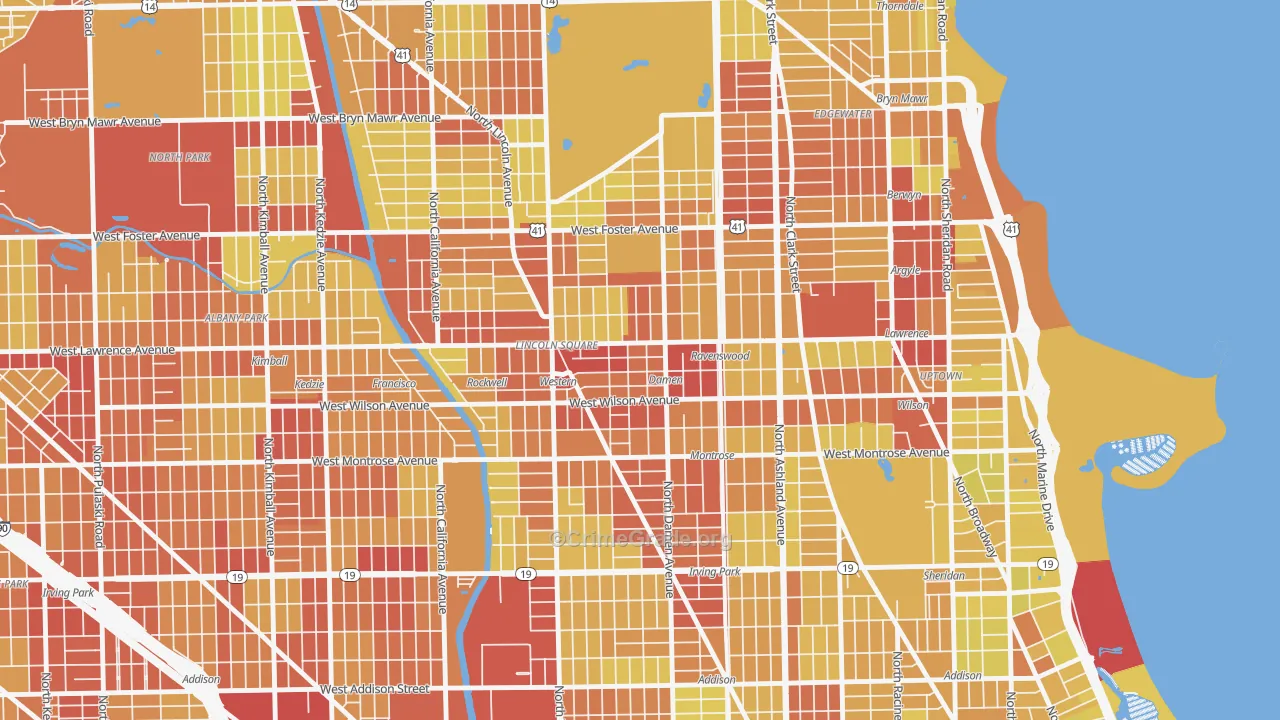 West Ravenswood, Chicago, IL Map of Vehicle Theft Rates