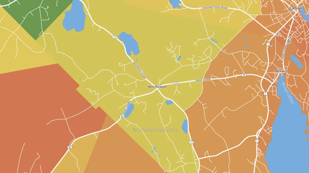 West Rockport, ME Map of Vehicle Theft Rates