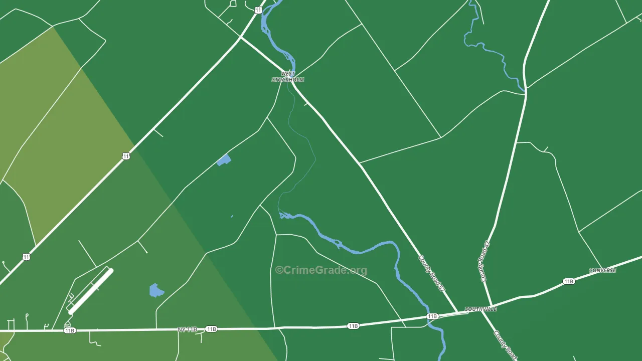 West Stockholm, NY Map of Vehicle Theft Rates