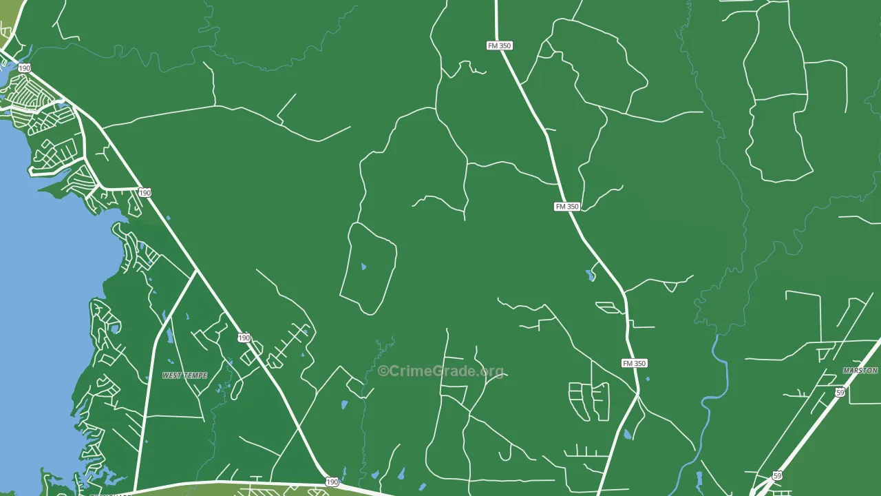 West Tempe, TX Map of Vehicle Theft Rates