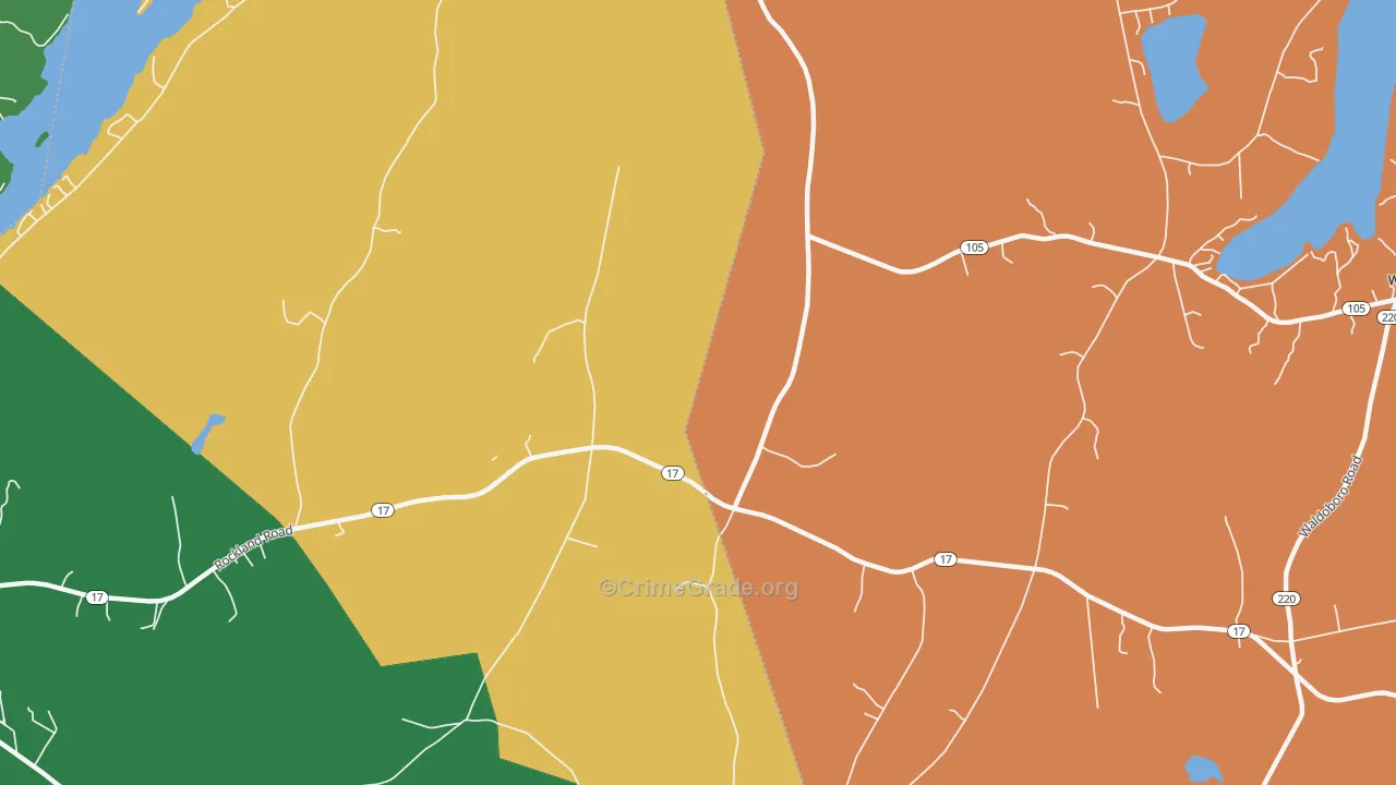 West Washington, ME Map of Vehicle Theft Rates