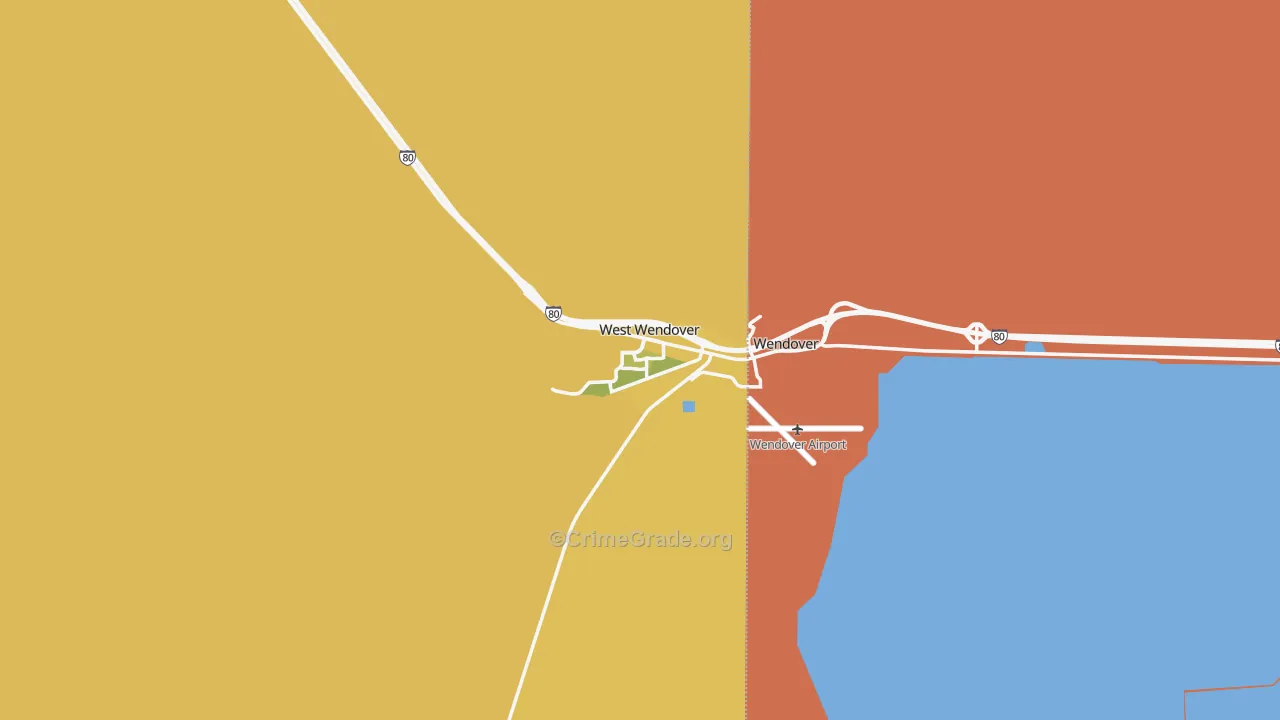 West Wendover, NV Map of Vehicle Theft Rates