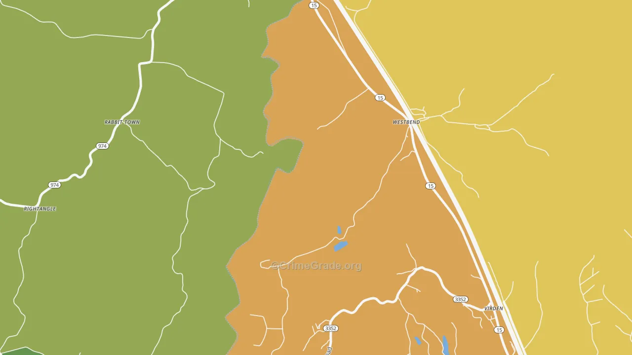Westbend, KY Map of Vehicle Theft Rates