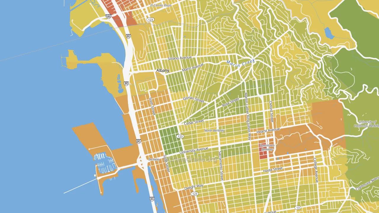 Westbrae, Berkeley, CA Map of Vehicle Theft Rates