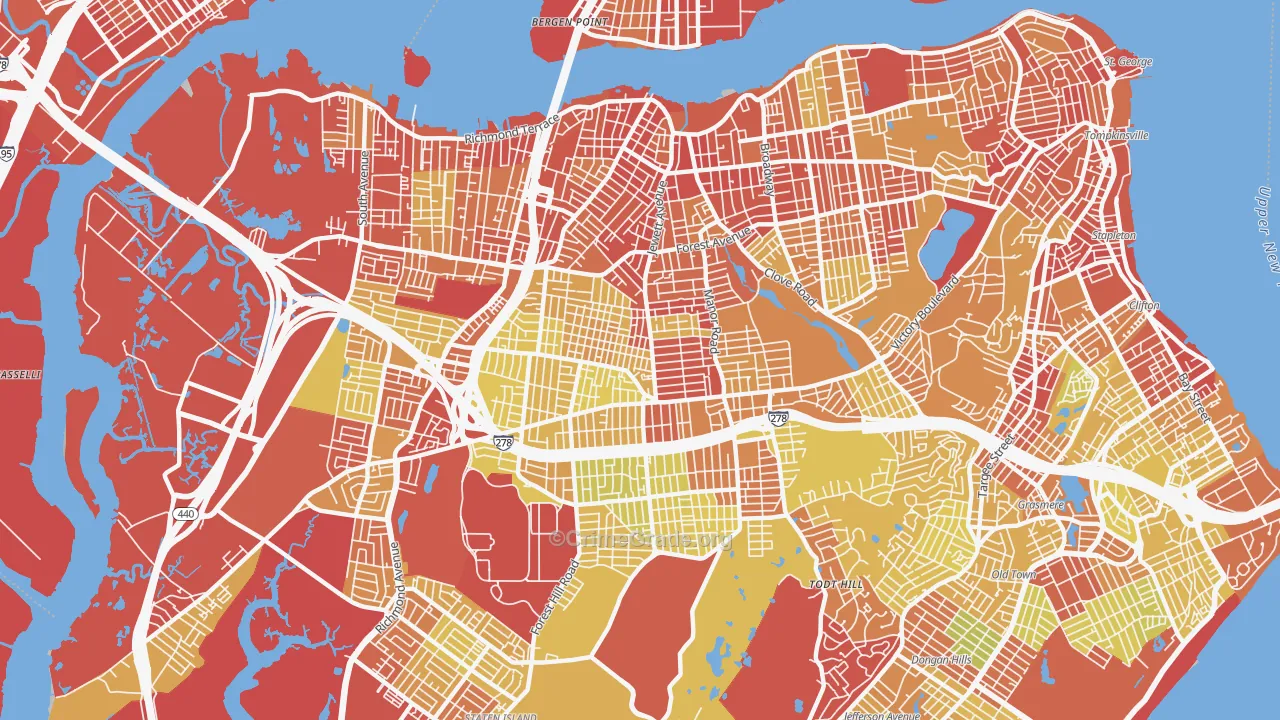 Westerleigh-Castleton, Staten Island, NY Map of Vehicle Theft Rates