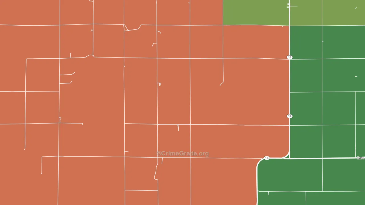 Westfall, KS Map of Vehicle Theft Rates