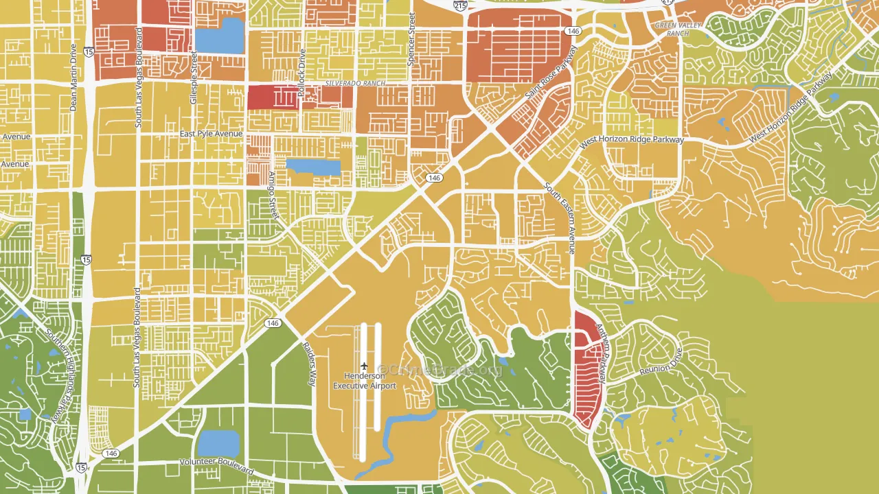 Westgate, Henderson, NV Map of Vehicle Theft Rates