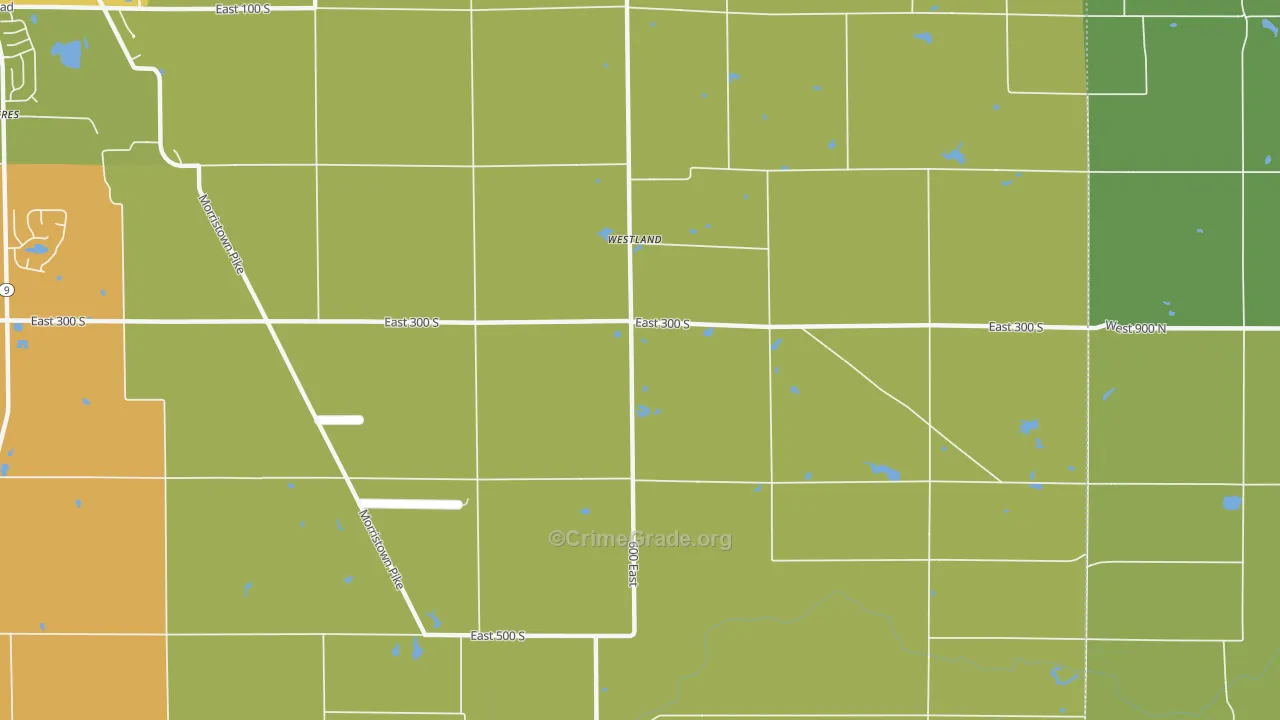 Westland, IN Map of Vehicle Theft Rates