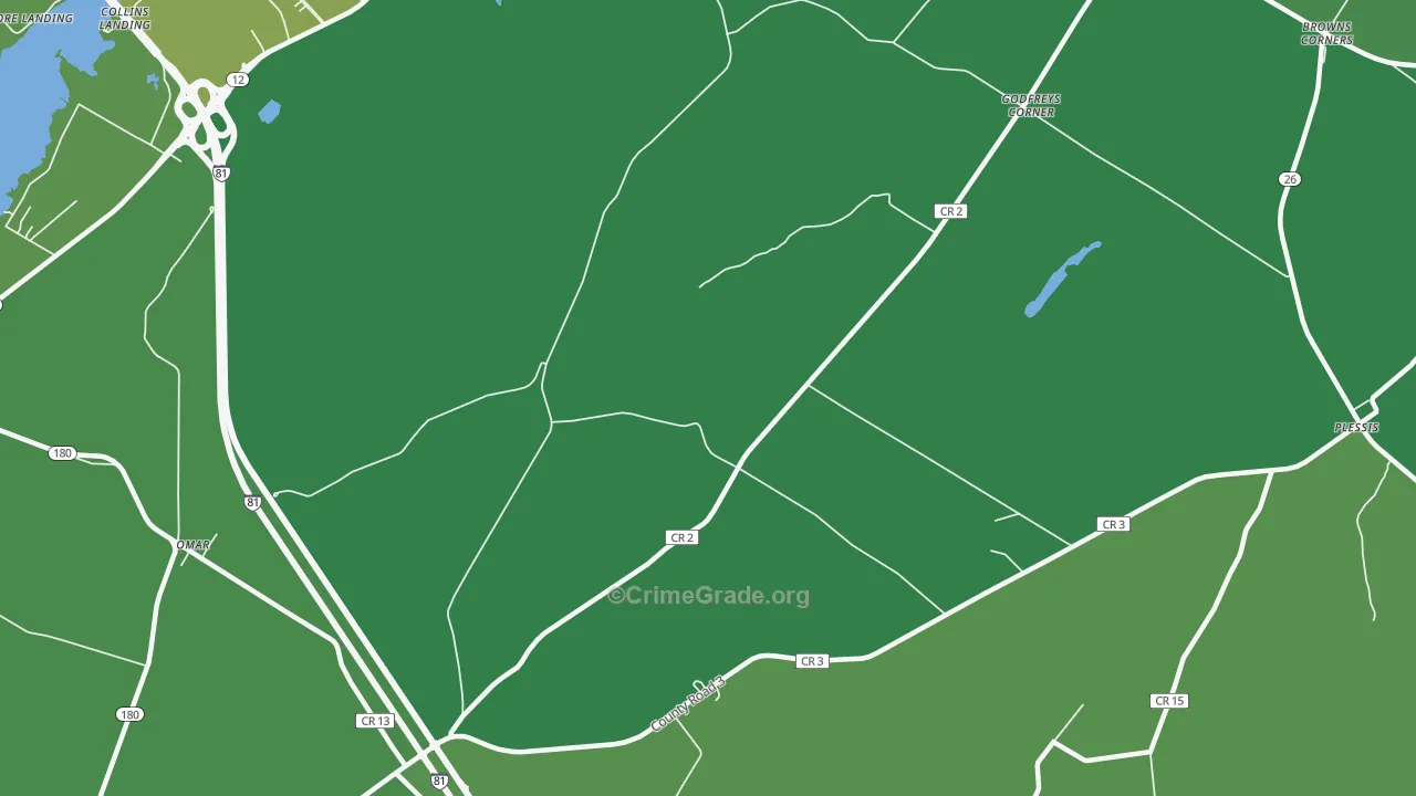 Westminster Park, NY Map of Vehicle Theft Rates