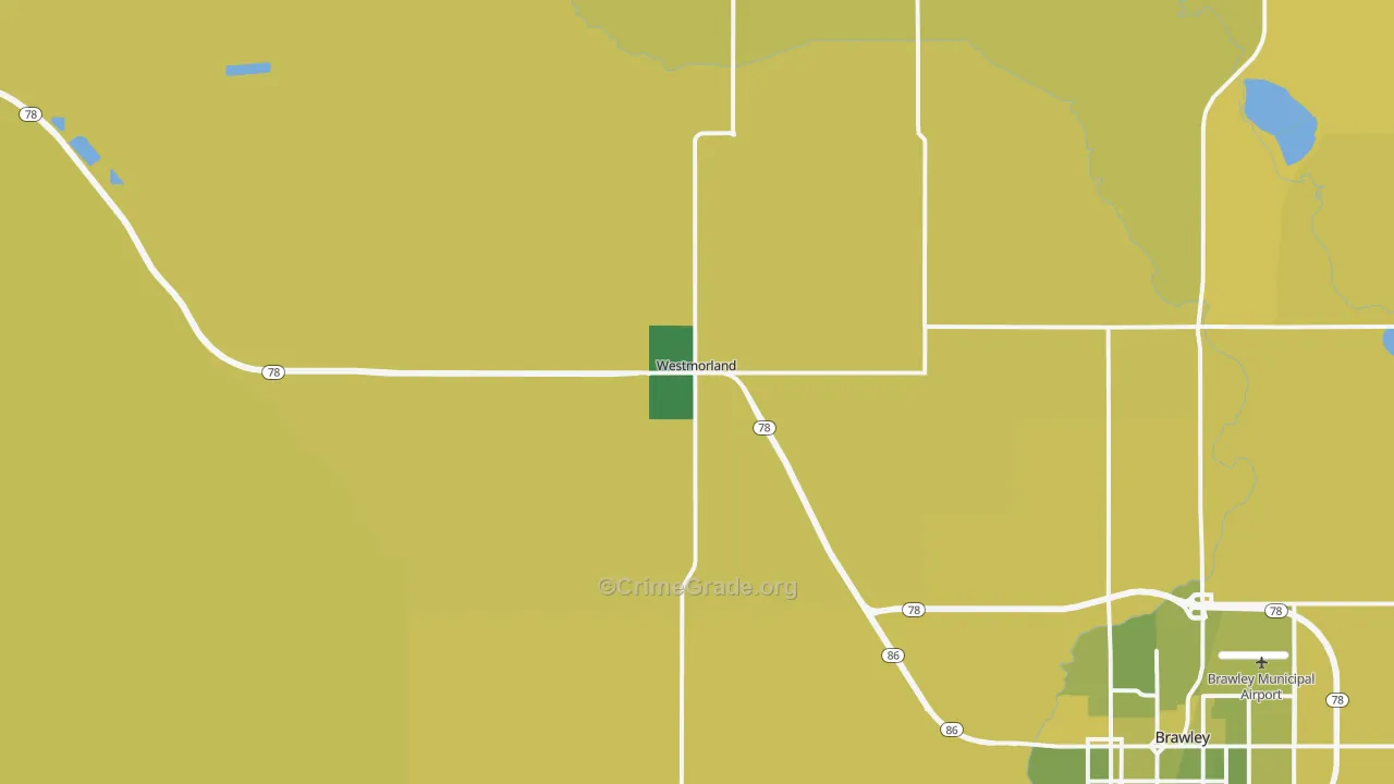 Westmorland, CA Map of Vehicle Theft Rates