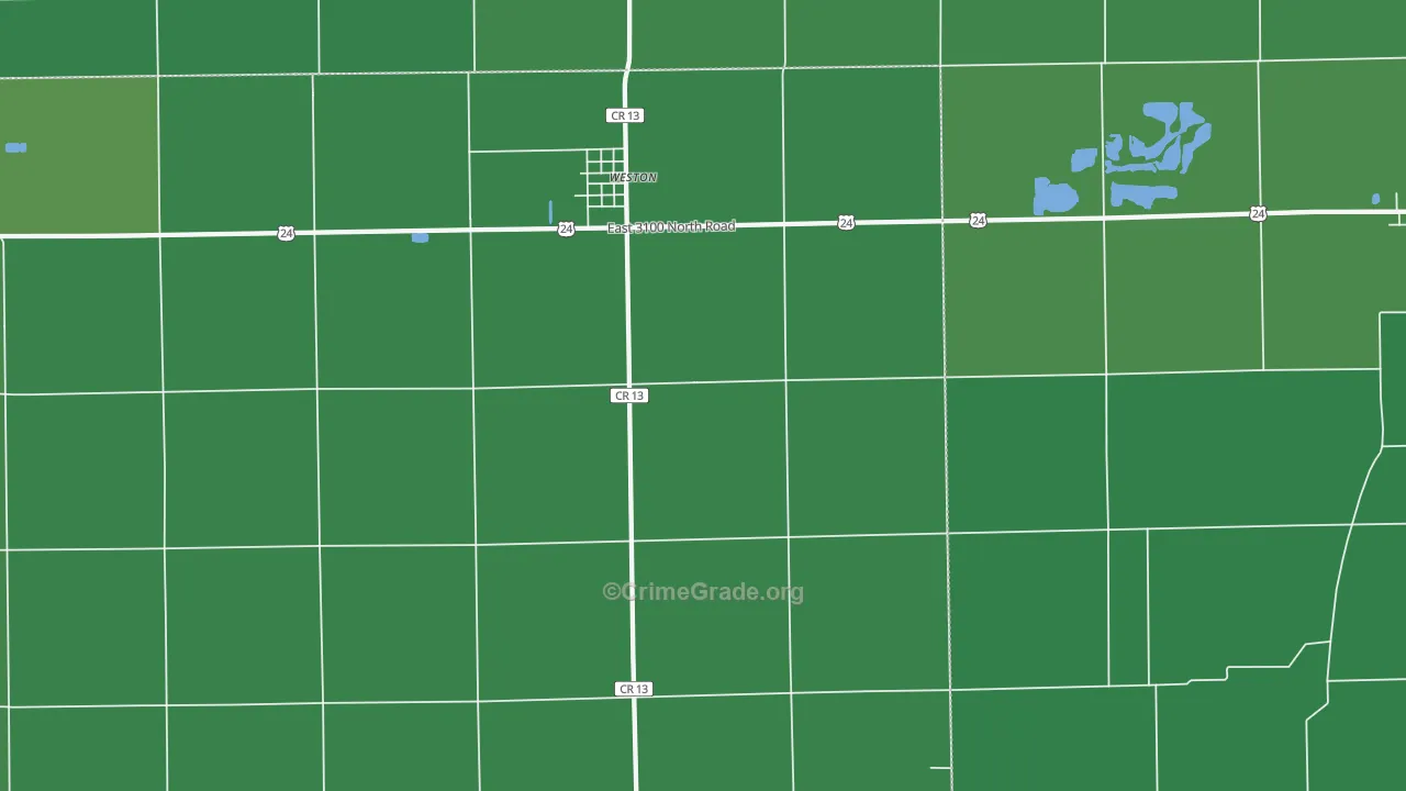 Weston, IL Map of Vehicle Theft Rates