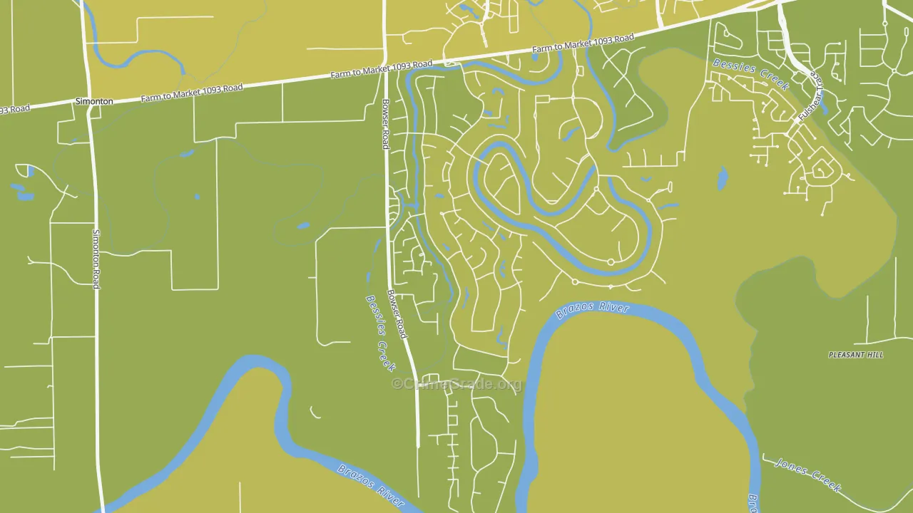 Weston Lakes, TX Map of Vehicle Theft Rates
