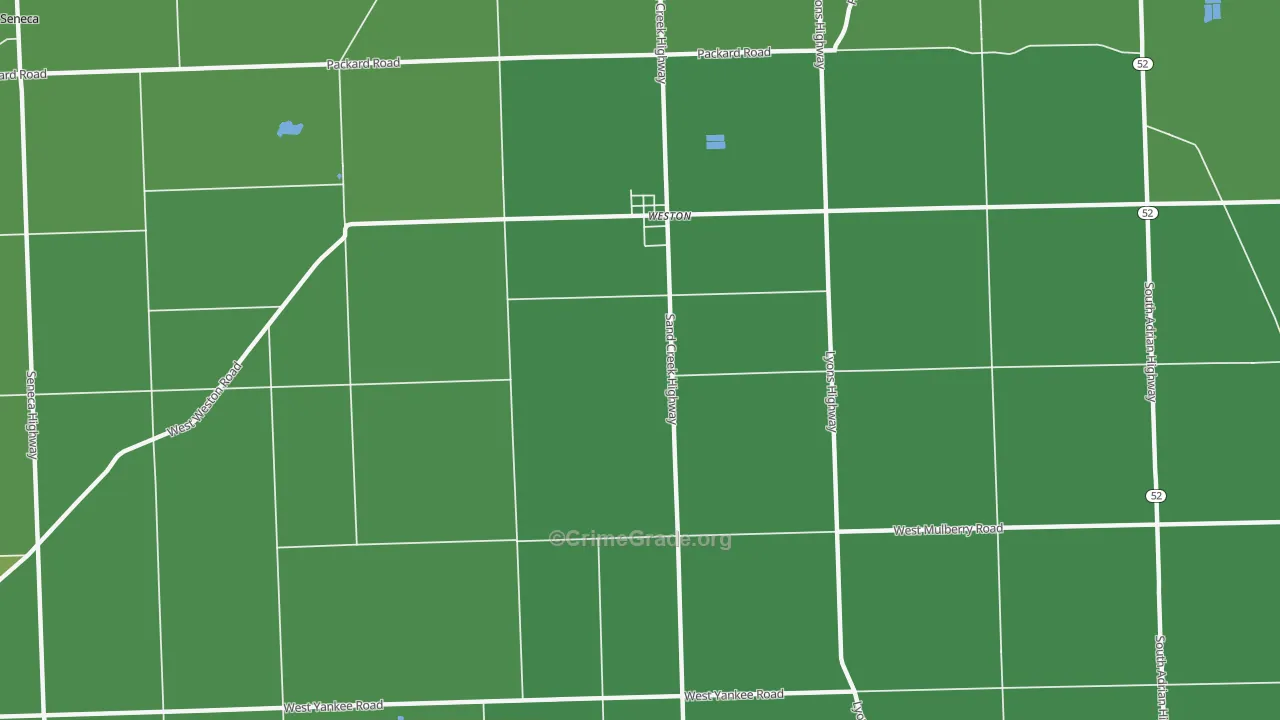 Weston, MI Map of Vehicle Theft Rates