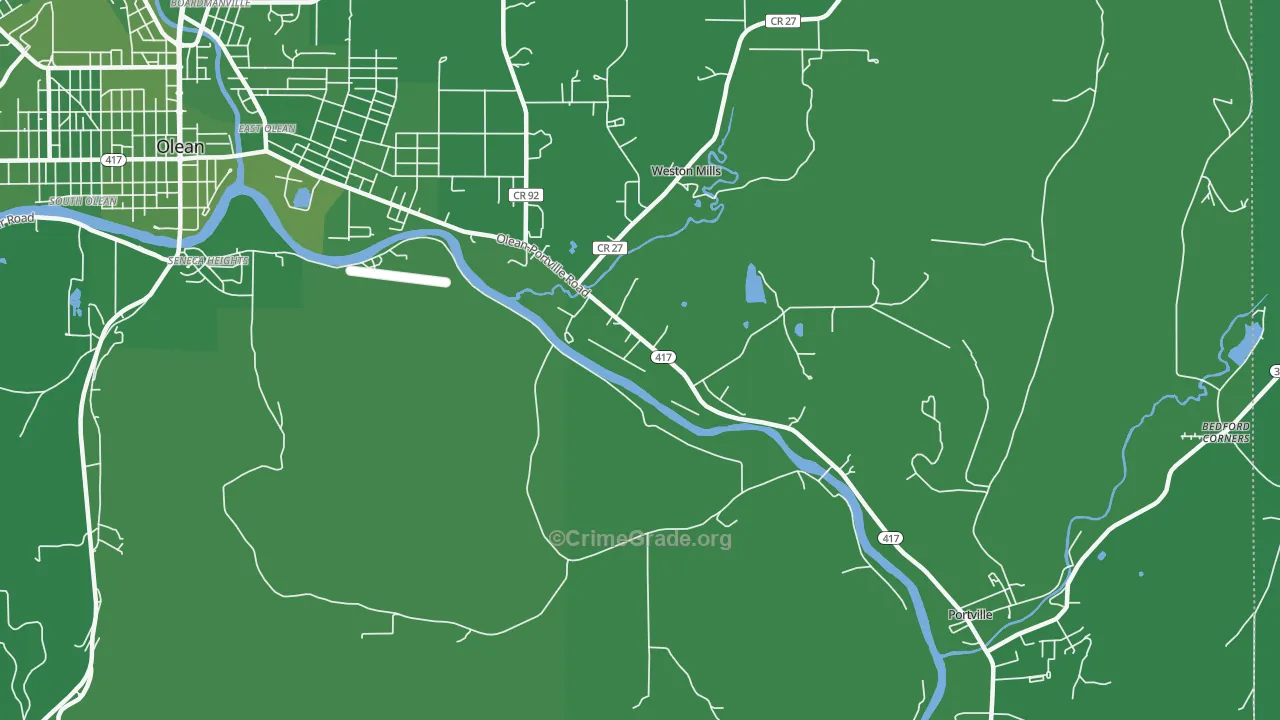 Westons Mills, NY Map of Vehicle Theft Rates