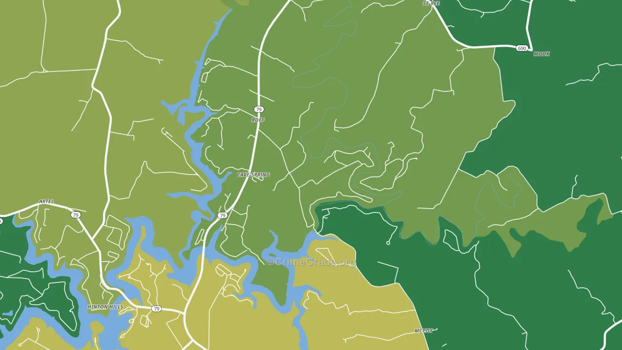 Westview, KY Map of Vehicle Theft Rates