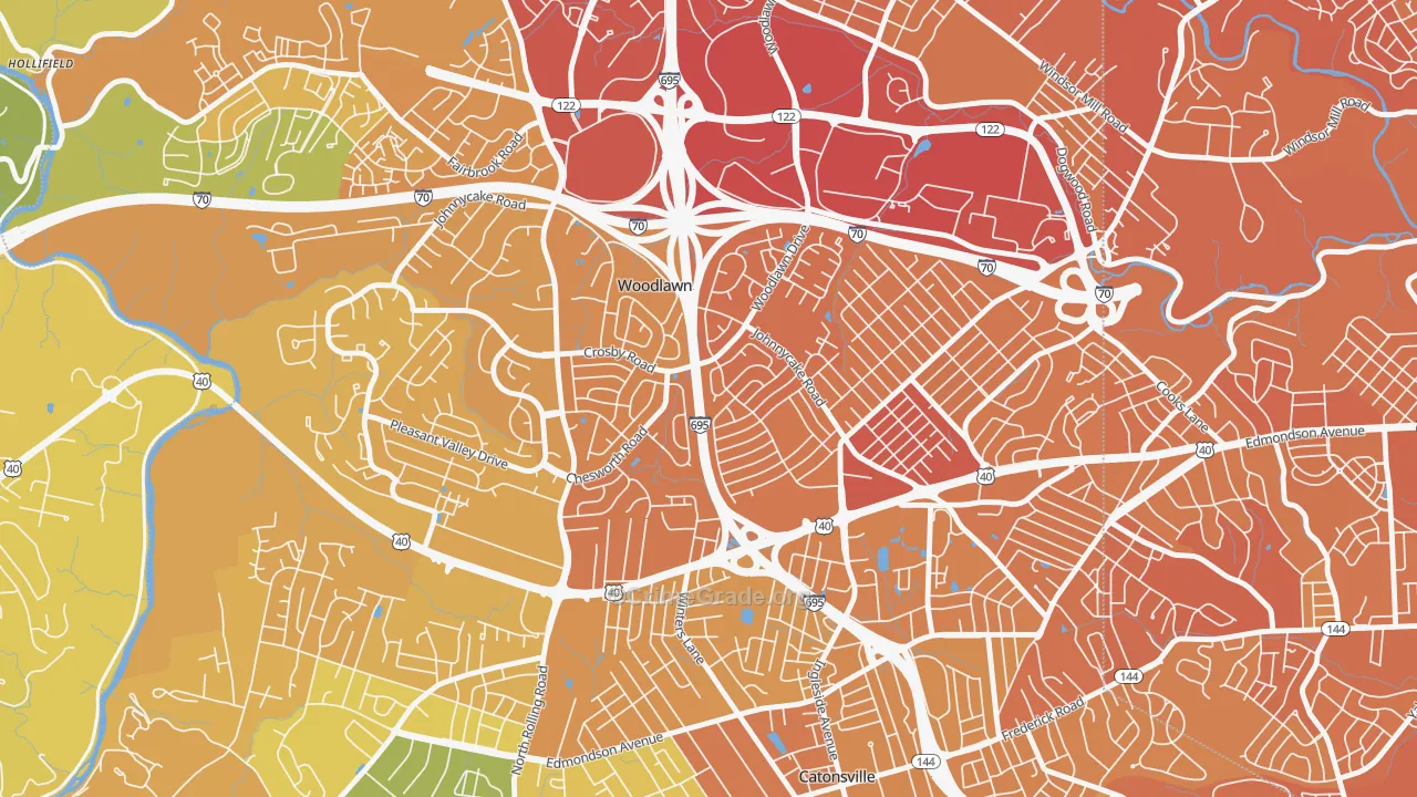 Westview Park, Woodlawn, MD Map of Vehicle Theft Rates