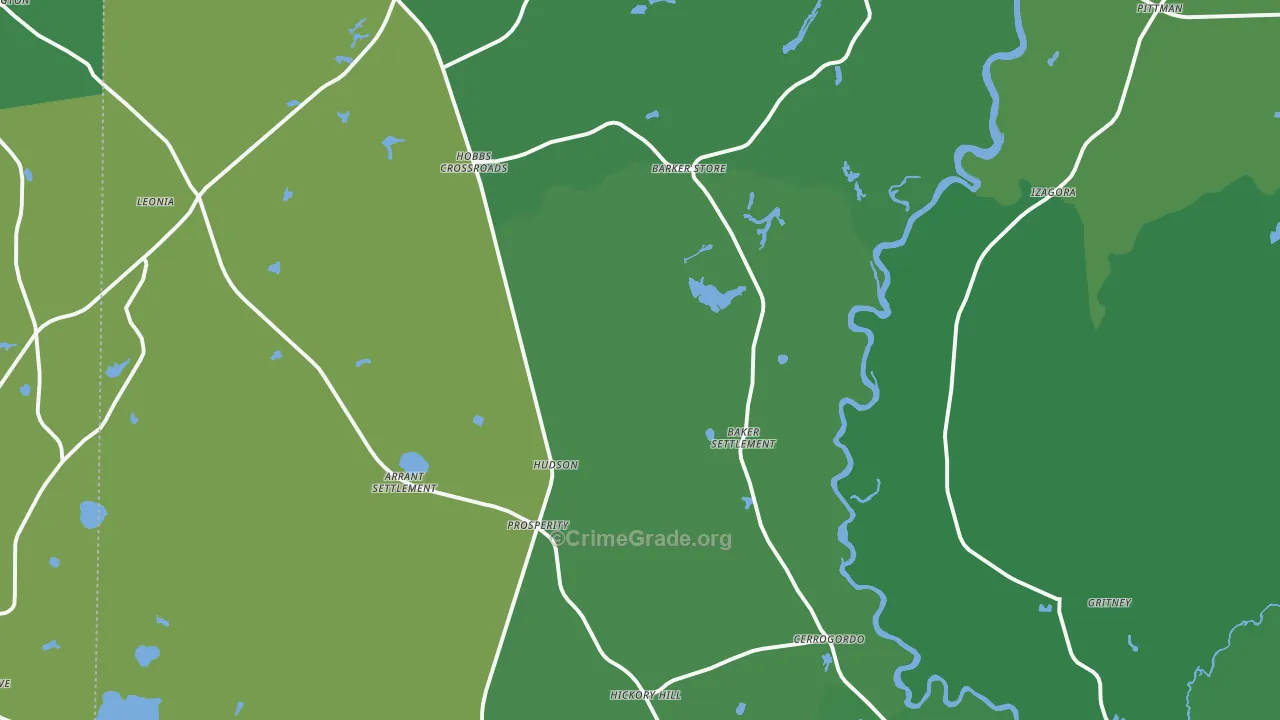Westville, FL Map of Vehicle Theft Rates