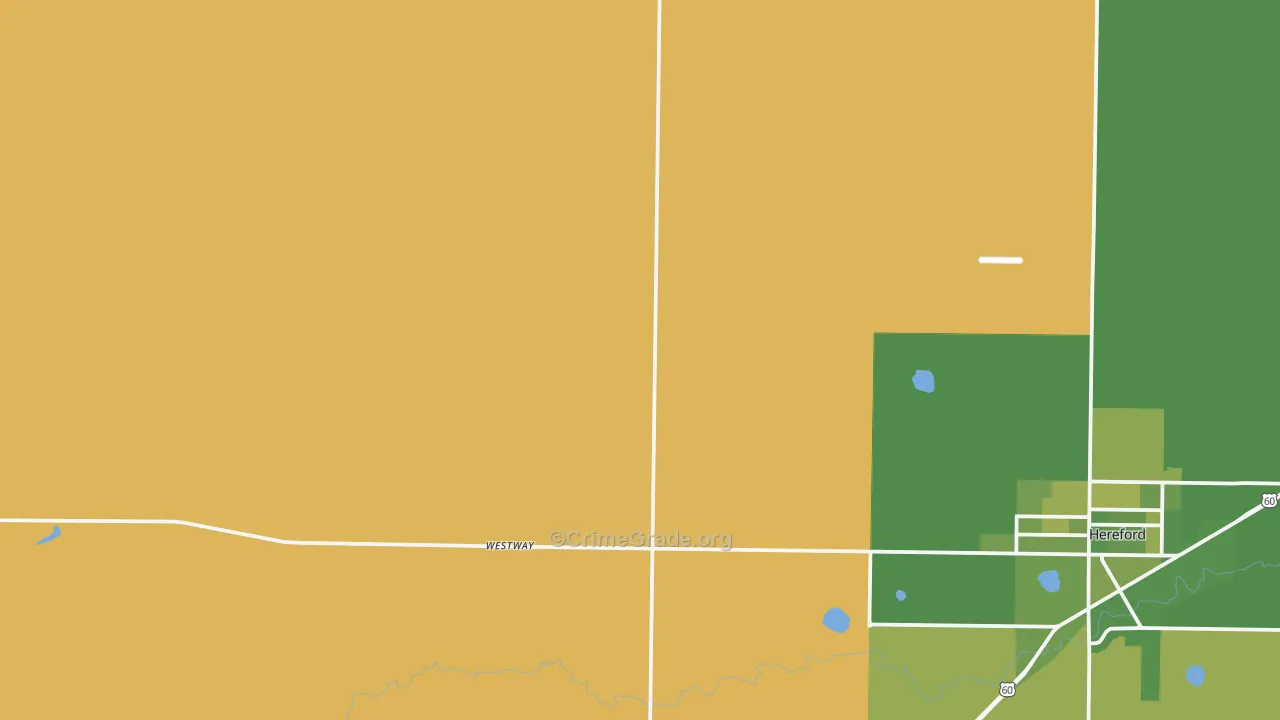 Westway, TX Map of Vehicle Theft Rates