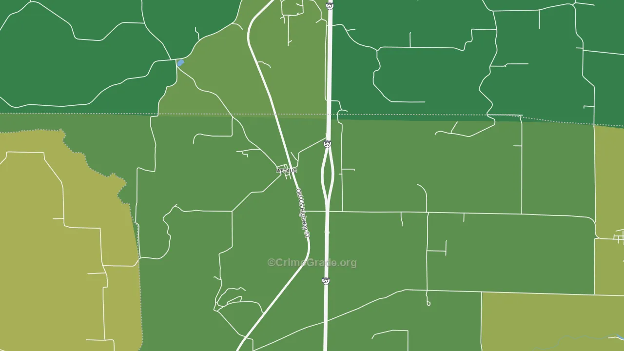 Wetaug, IL Map of Vehicle Theft Rates