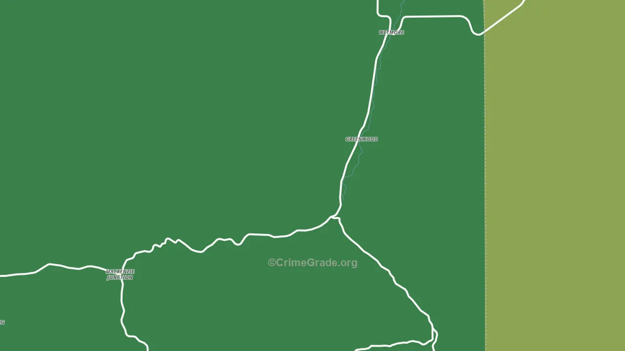 Wetmore, CO Map of Vehicle Theft Rates