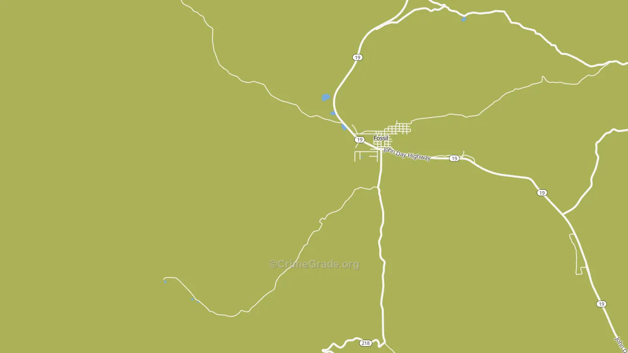 Wetmore, OR Map of Vehicle Theft Rates